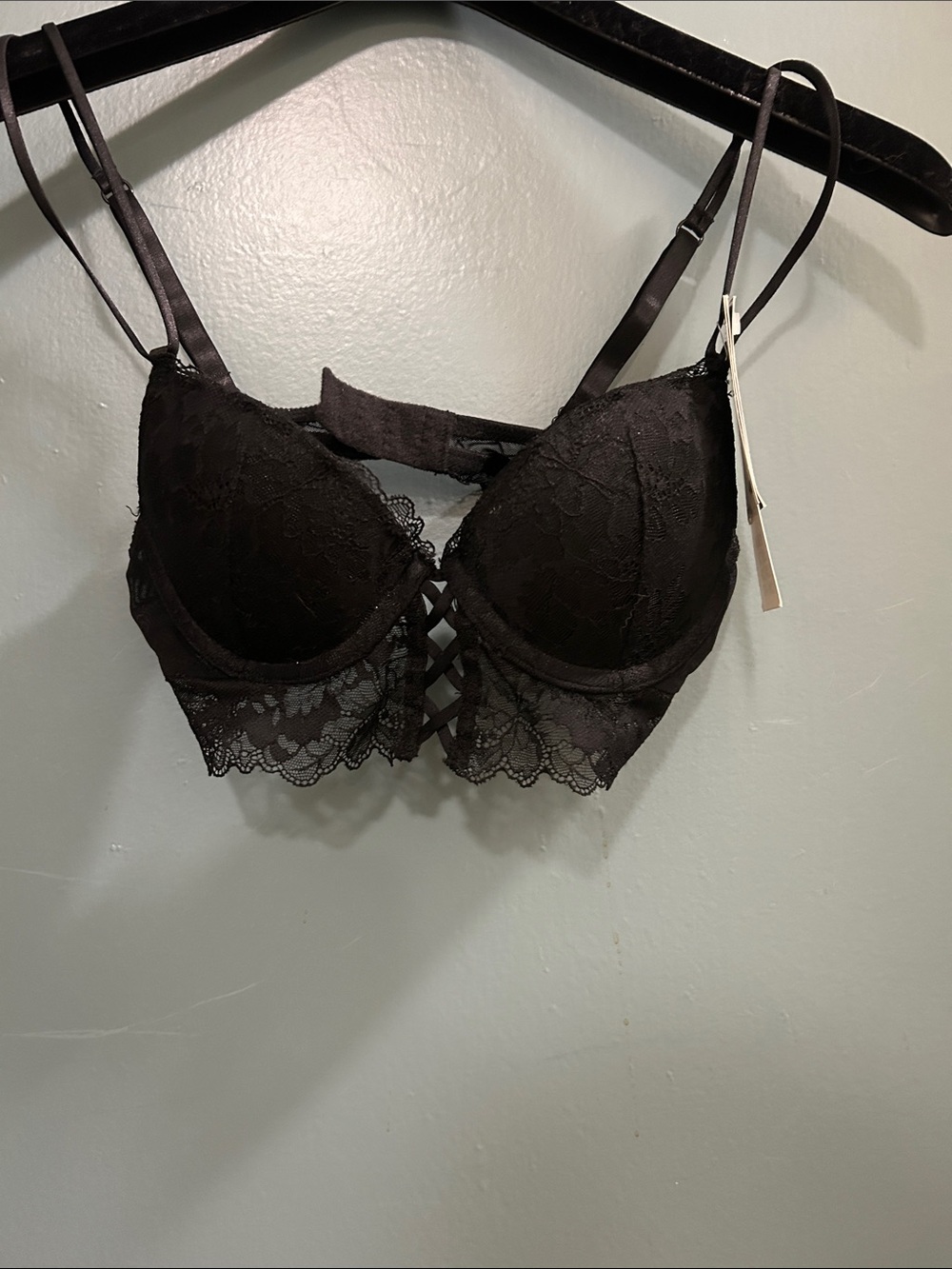 A Cup Push-Up Lace Bra Black H&M BRAND NEW TAG